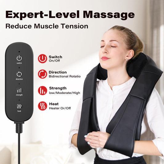 Neck and Back Massager with Soothing Heat
